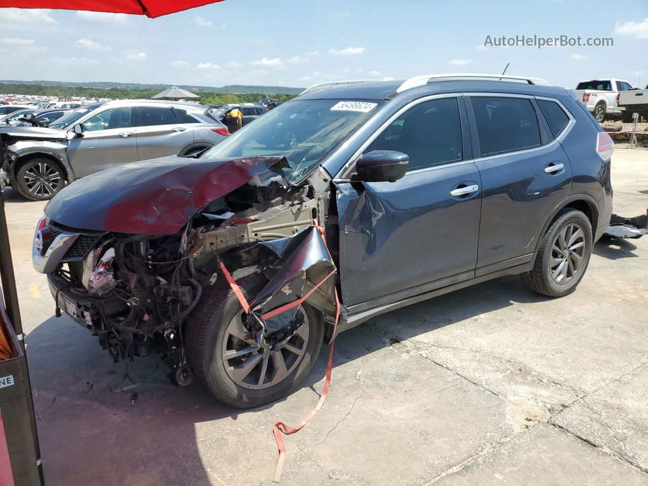 2016 Nissan Rogue S Black vin: 5N1AT2MT4GC870351