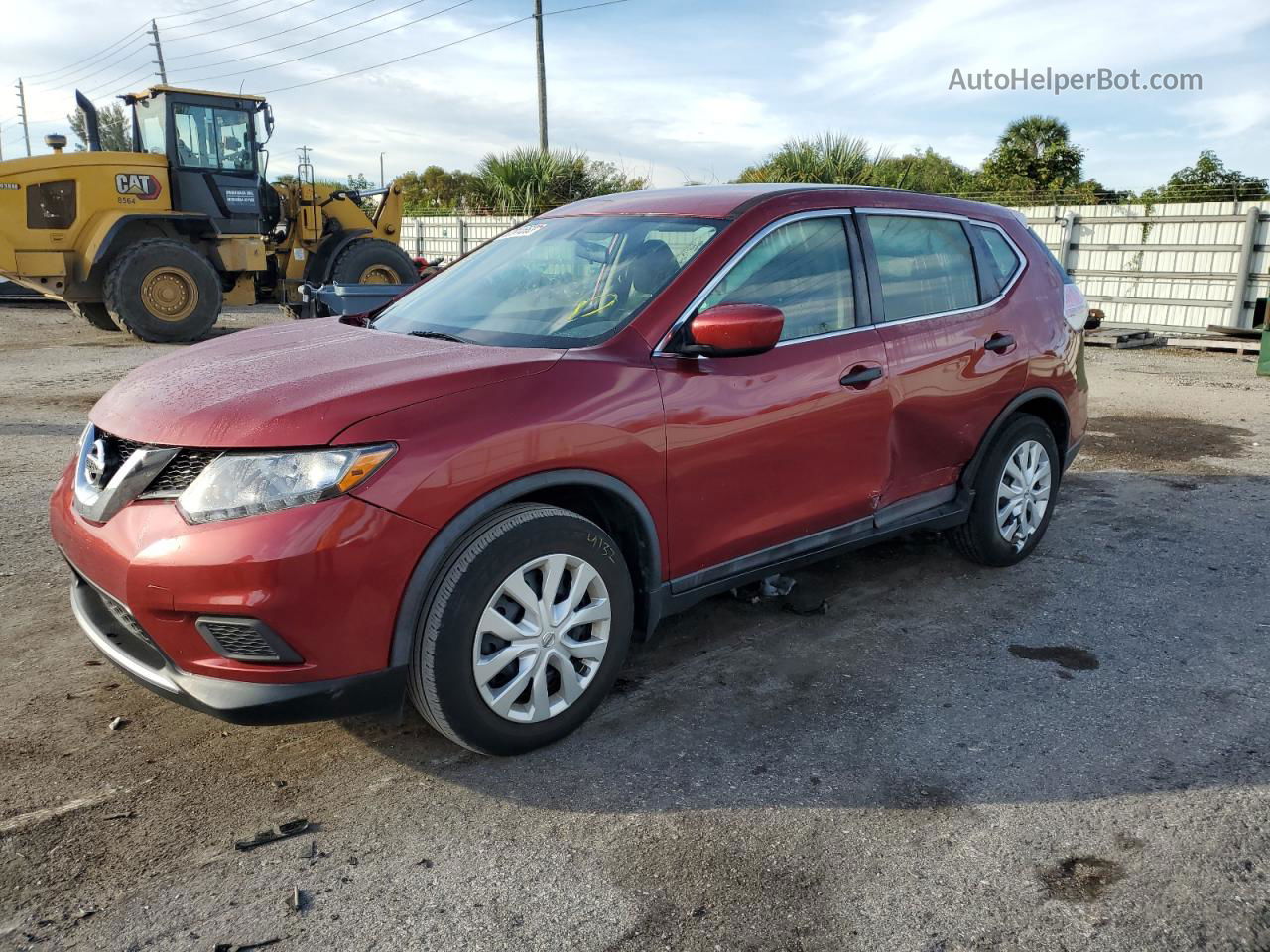 2016 Nissan Rogue S Maroon vin: 5N1AT2MT4GC896478