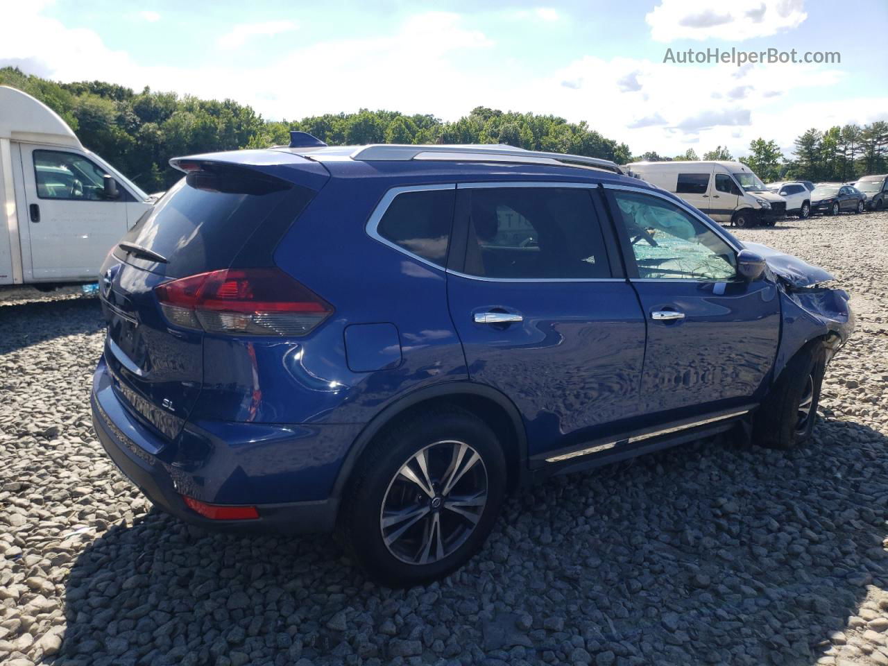 2018 Nissan Rogue S Синий vin: 5N1AT2MT4JC737919