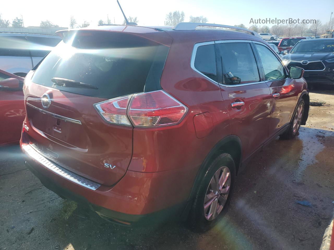 2016 Nissan Rogue S Red vin: 5N1AT2MT5GC801068