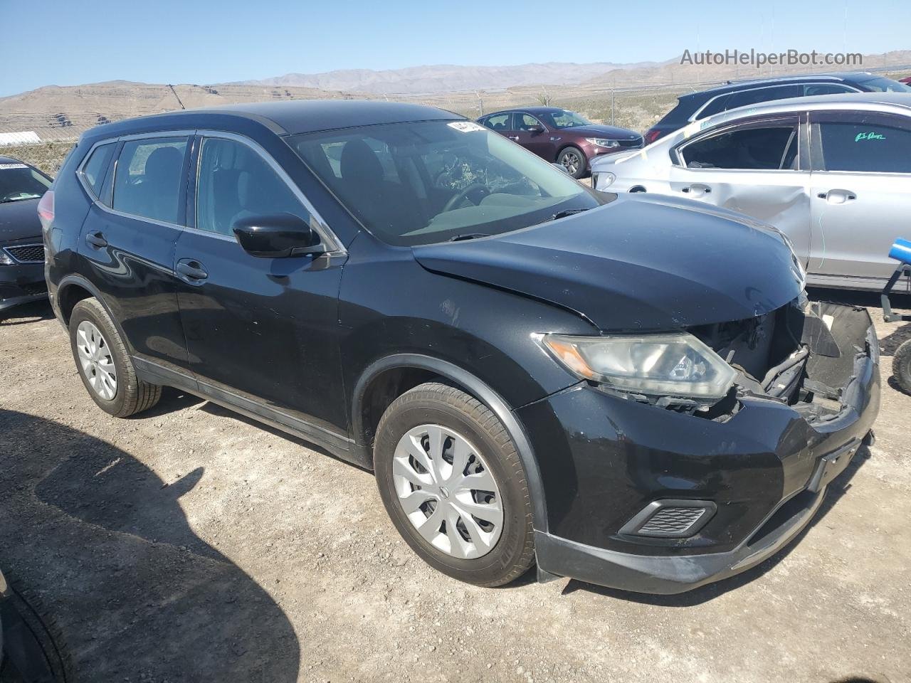 2016 Nissan Rogue S Black vin: 5N1AT2MT5GC802060