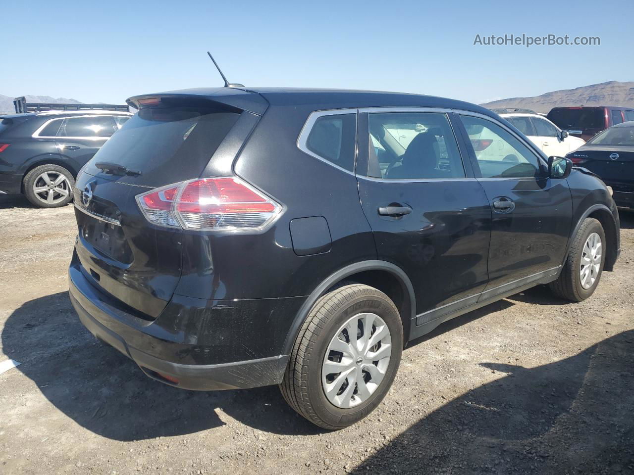 2016 Nissan Rogue S Black vin: 5N1AT2MT5GC802060