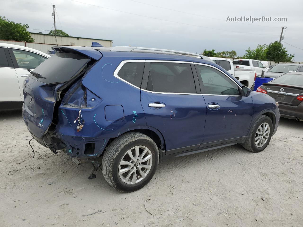 2018 Nissan Rogue S Blue vin: 5N1AT2MT5JC756334