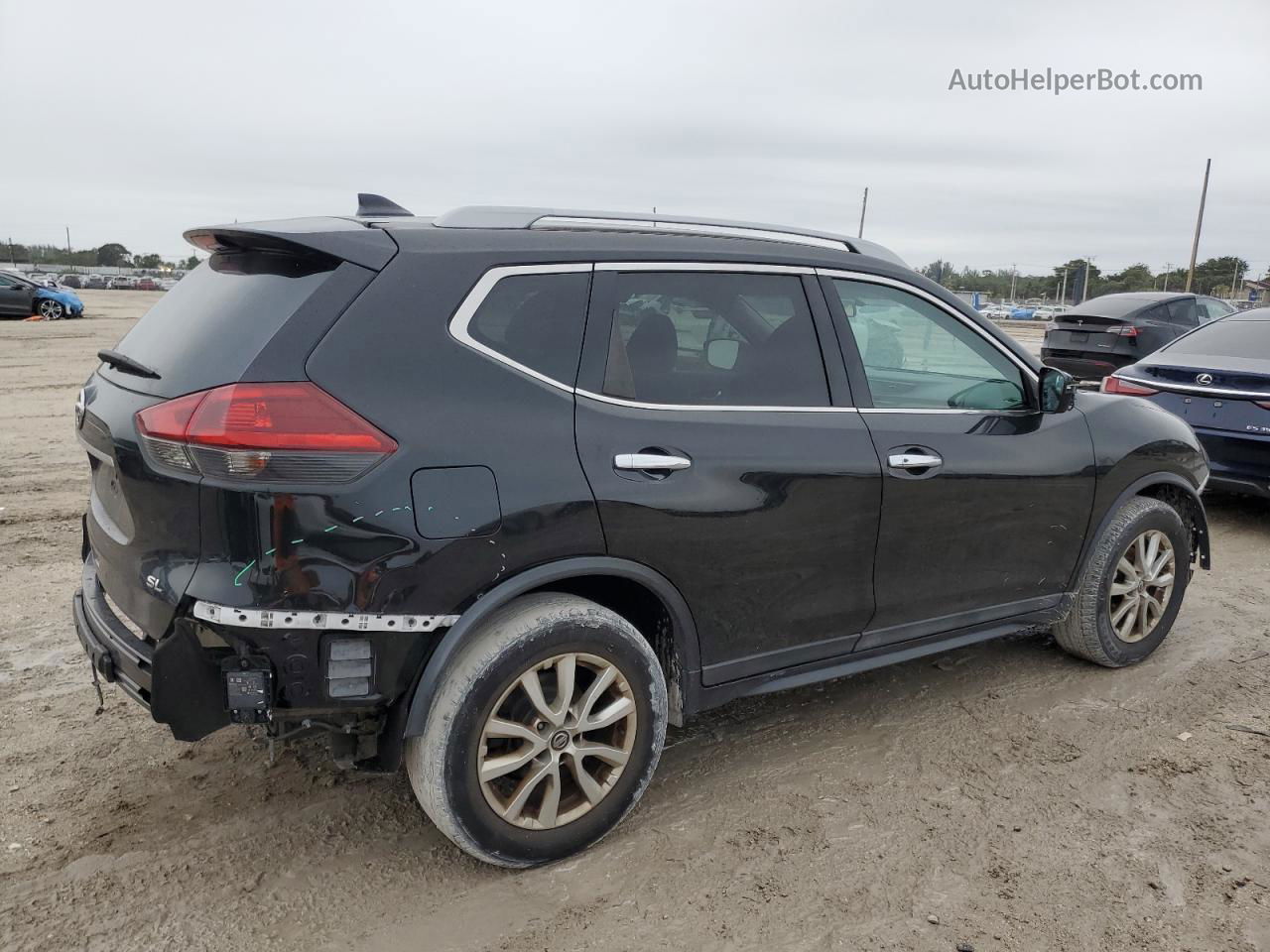 2018 Nissan Rogue S Черный vin: 5N1AT2MT6JC774664