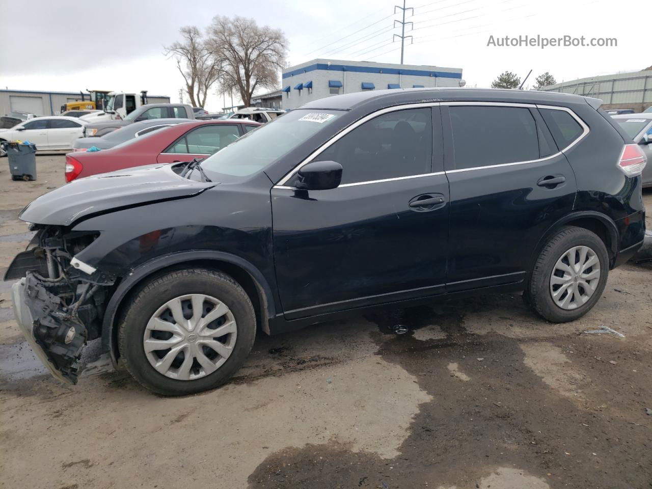 2016 Nissan Rogue S Black vin: 5N1AT2MT7GC796066