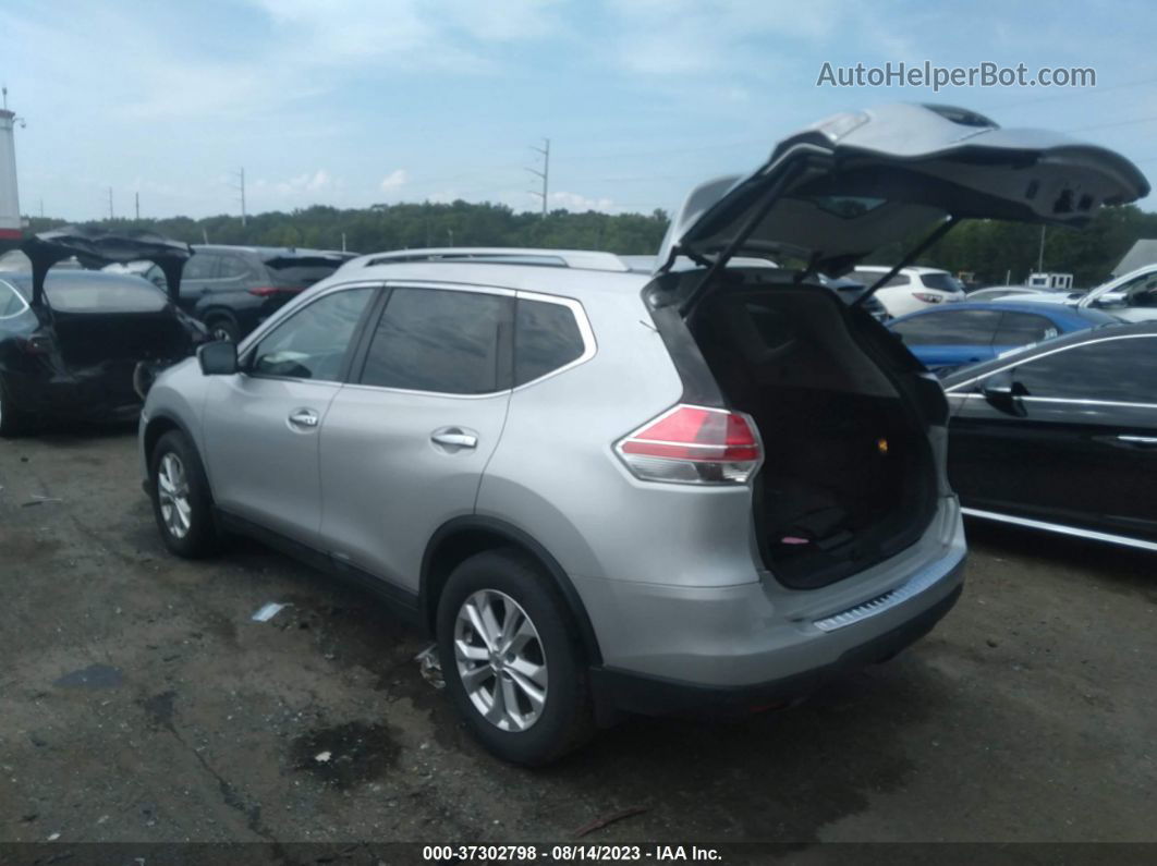 2016 Nissan Rogue Sv Silver vin: 5N1AT2MT7GC836081