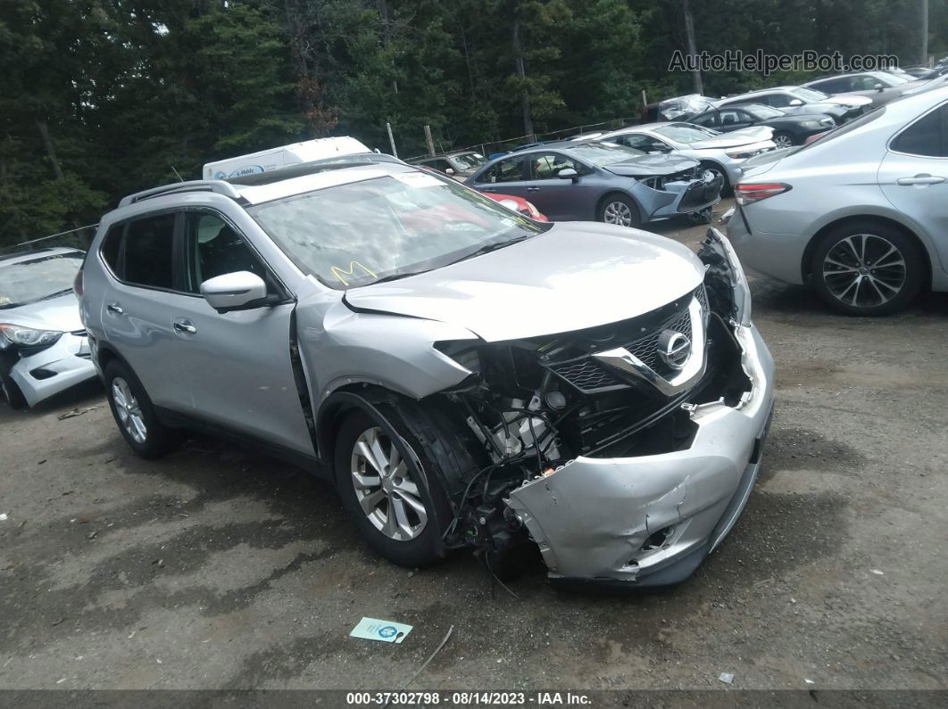 2016 Nissan Rogue Sv Silver vin: 5N1AT2MT7GC836081