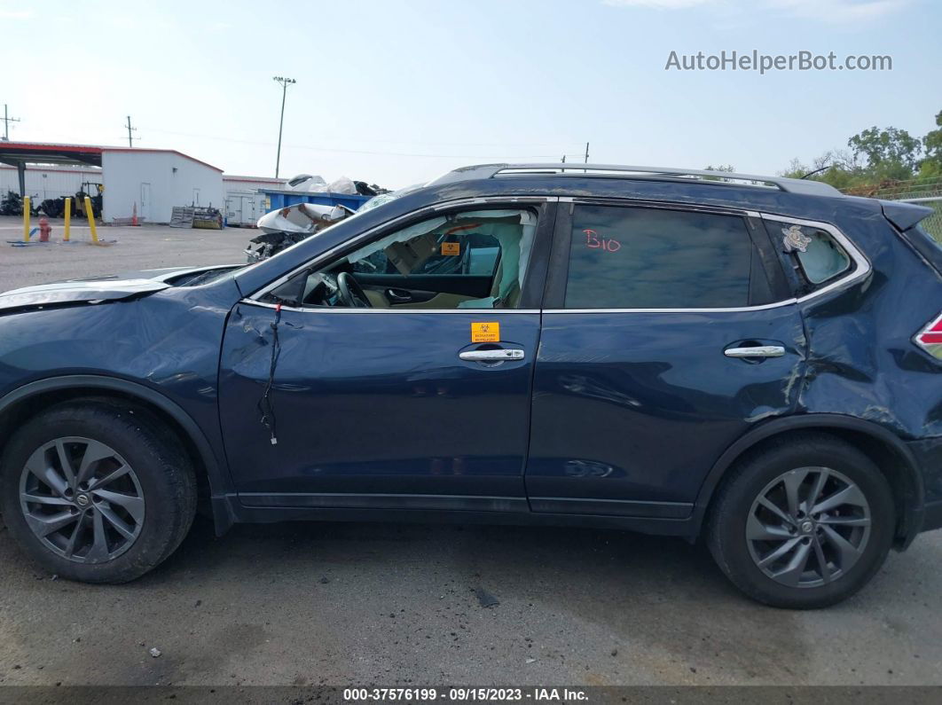 2016 Nissan Rogue Sl Синий vin: 5N1AT2MT7GC847890