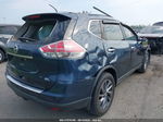 2016 Nissan Rogue Sl Blue vin: 5N1AT2MT7GC847890