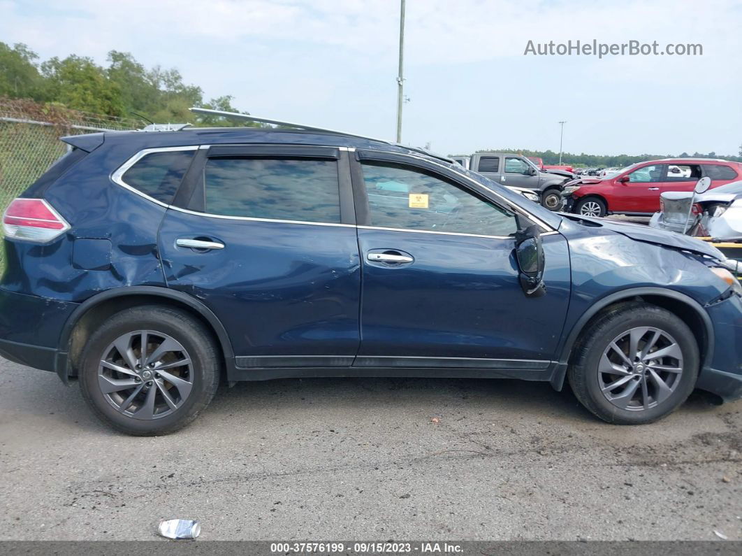 2016 Nissan Rogue Sl Blue vin: 5N1AT2MT7GC847890