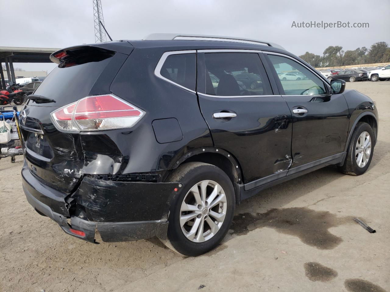 2016 Nissan Rogue S Черный vin: 5N1AT2MT7GC869887