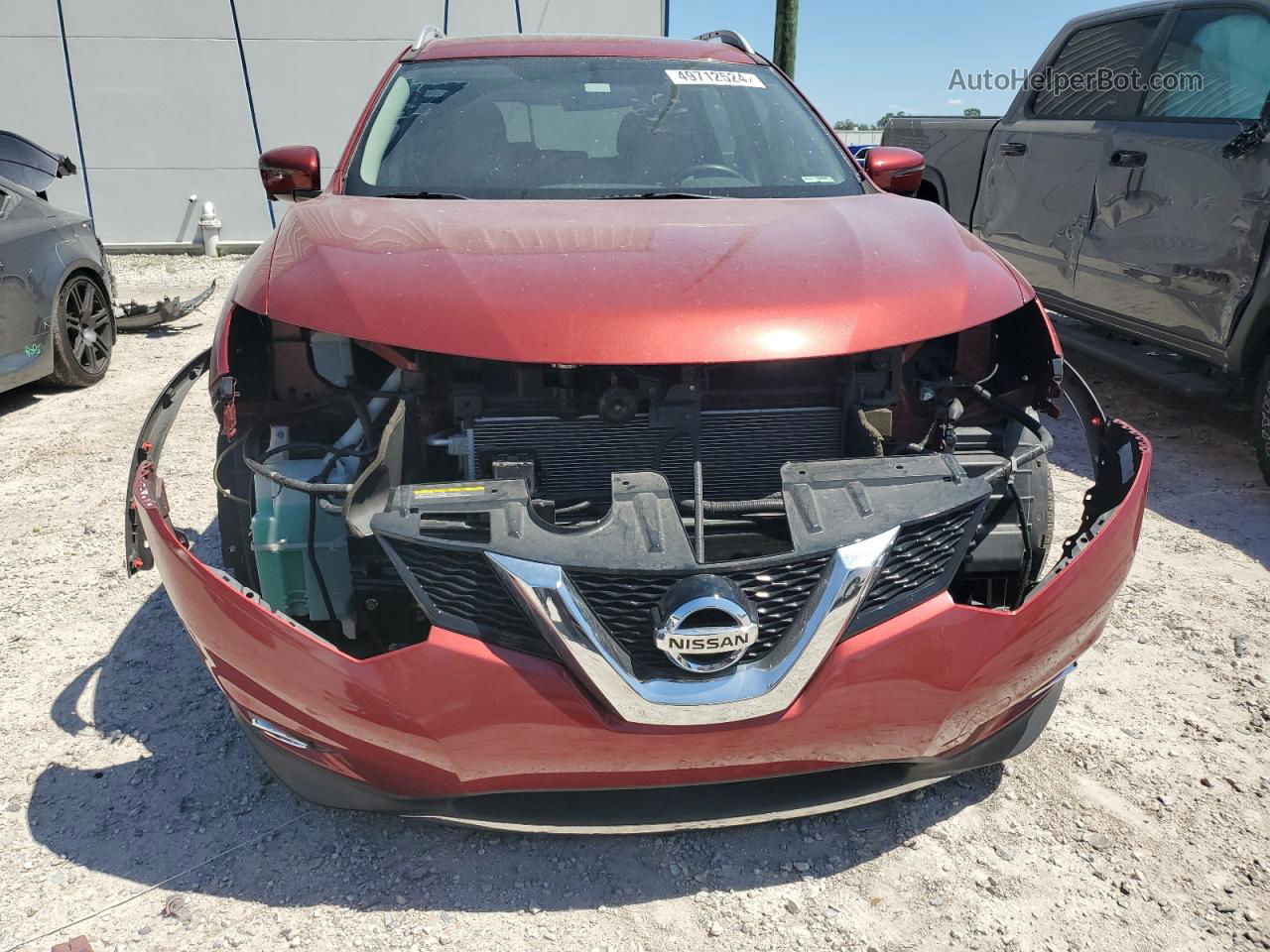 2016 Nissan Rogue S Red vin: 5N1AT2MT7GC870165