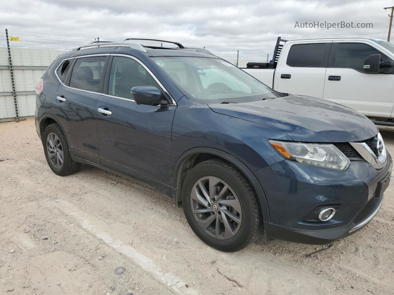 2016 Nissan Rogue S Синий vin: 5N1AT2MT7G3874815