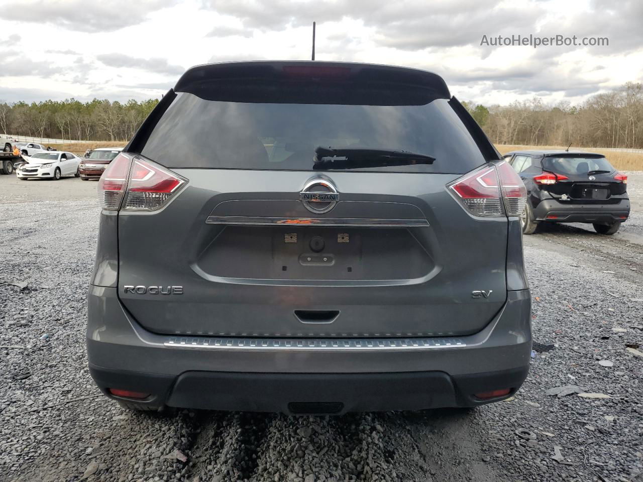 2016 Nissan Rogue S Угольный vin: 5N1AT2MT7GC912415