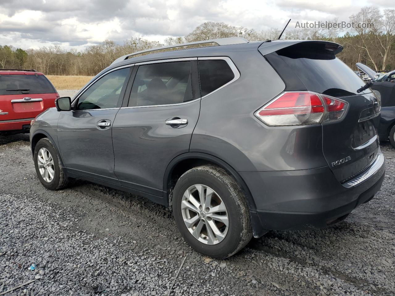 2016 Nissan Rogue S Угольный vin: 5N1AT2MT7GC912415