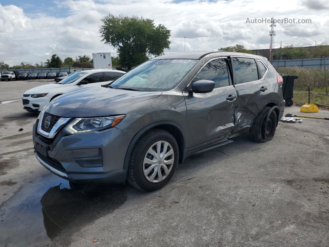 2018 Nissan Rogue S Серый vin: 5N1AT2MT7JC709712