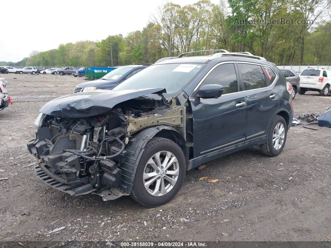 2016 Nissan Rogue Sv Dark Blue vin: 5N1AT2MT8GC845291