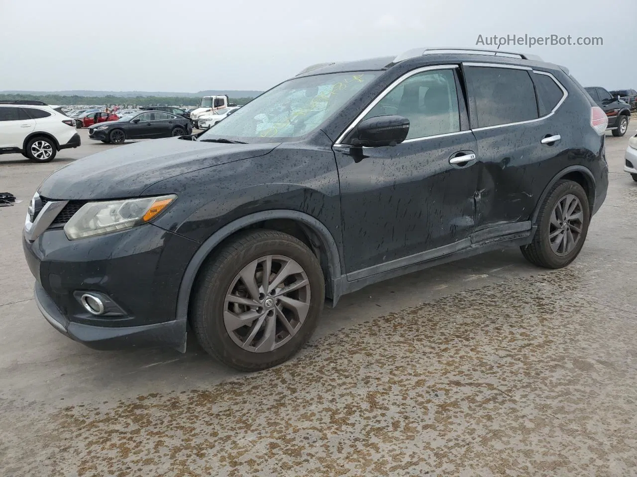 2016 Nissan Rogue S Черный vin: 5N1AT2MT8GC857019