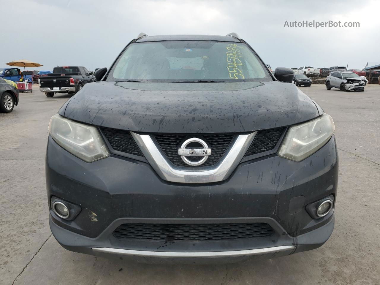 2016 Nissan Rogue S Черный vin: 5N1AT2MT8GC857019