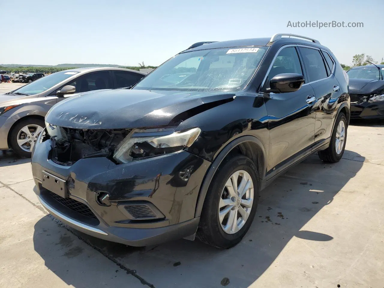 2016 Nissan Rogue S Black vin: 5N1AT2MT8GC893521