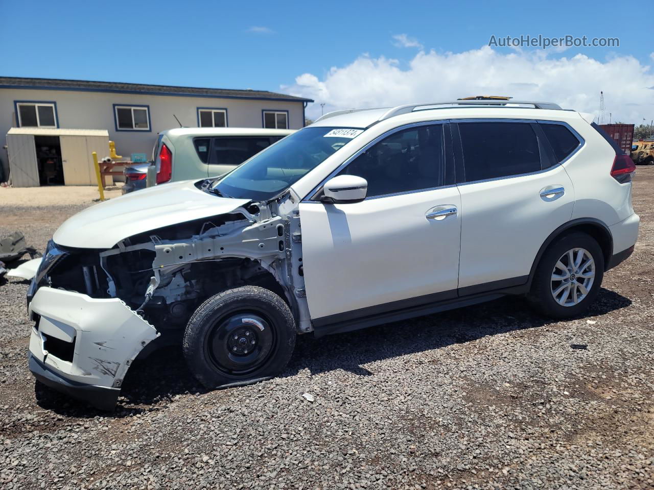 2018 Nissan Rogue S White vin: 5N1AT2MT8JC804778