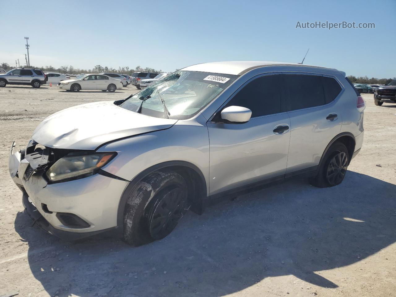 2016 Nissan Rogue S Серебряный vin: 5N1AT2MT9GC841816