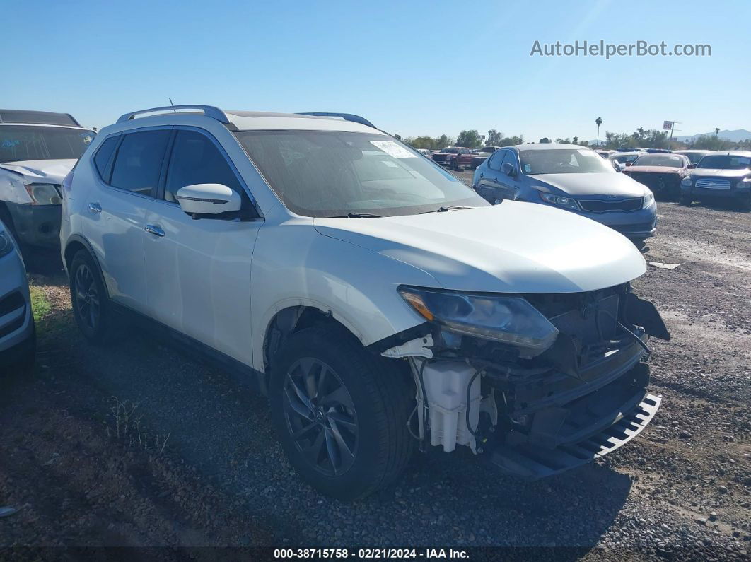 2016 Nissan Rogue Sl White vin: 5N1AT2MT9GC850242