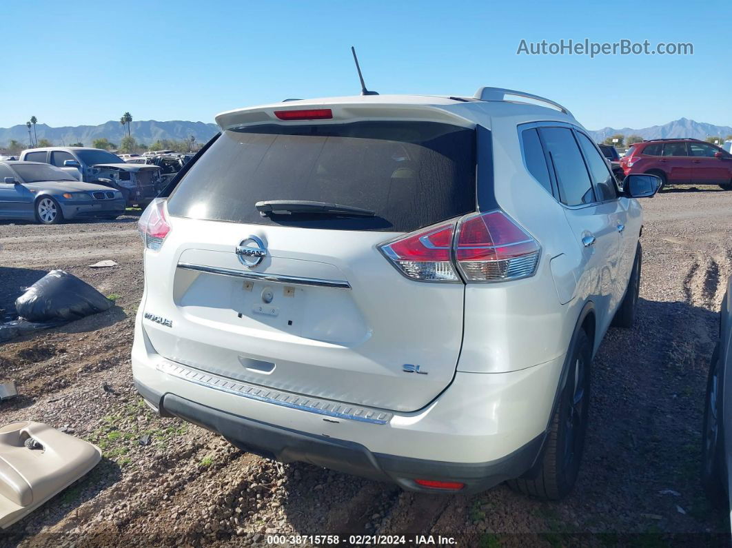 2016 Nissan Rogue Sl White vin: 5N1AT2MT9GC850242