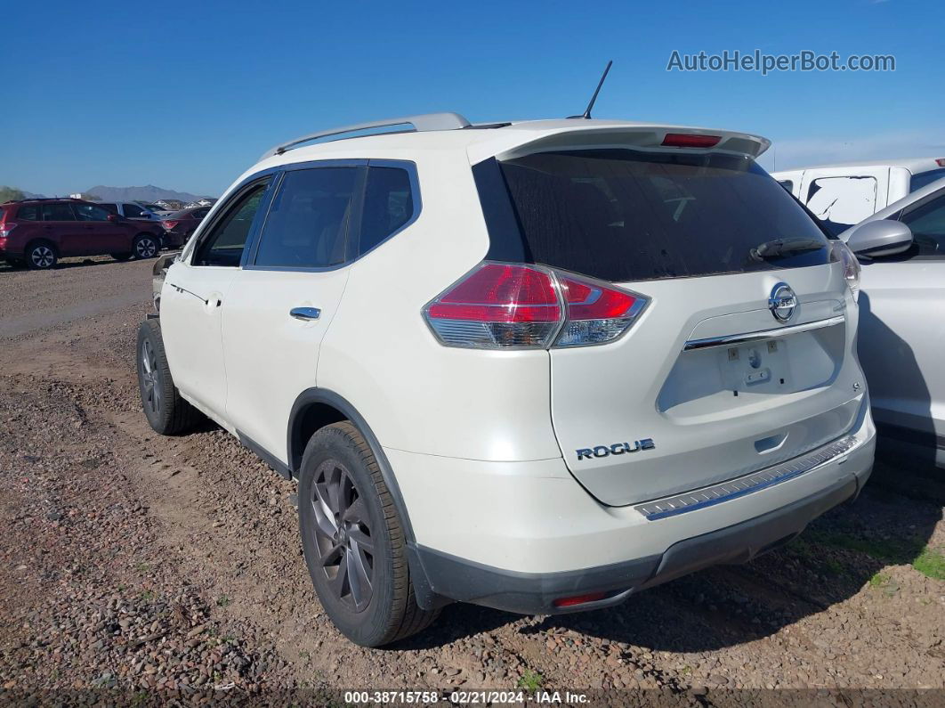 2016 Nissan Rogue Sl White vin: 5N1AT2MT9GC850242