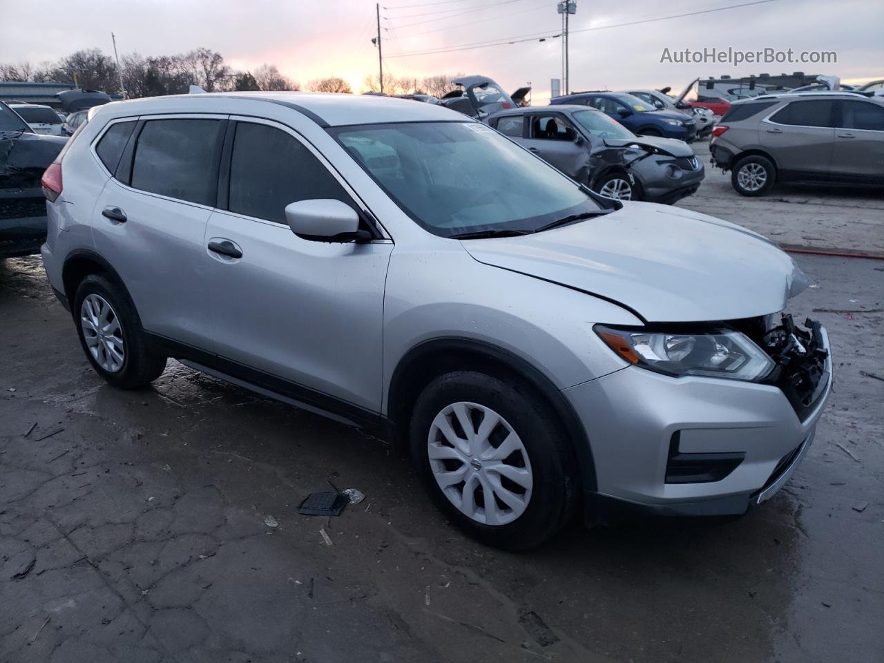 2018 Nissan Rogue S Silver vin: 5N1AT2MT9JC755784