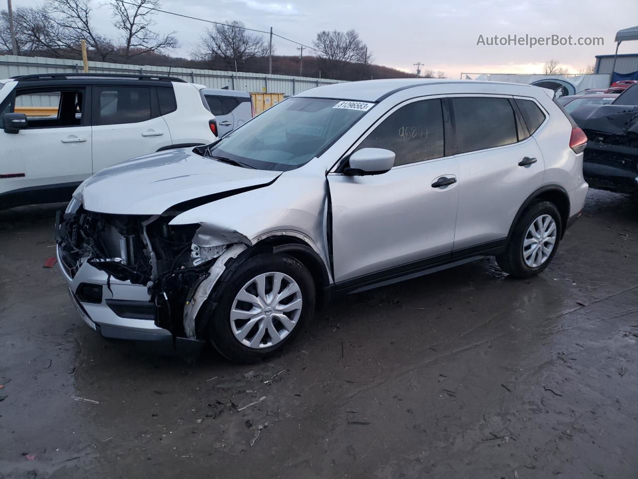 2018 Nissan Rogue S Silver vin: 5N1AT2MT9JC755784