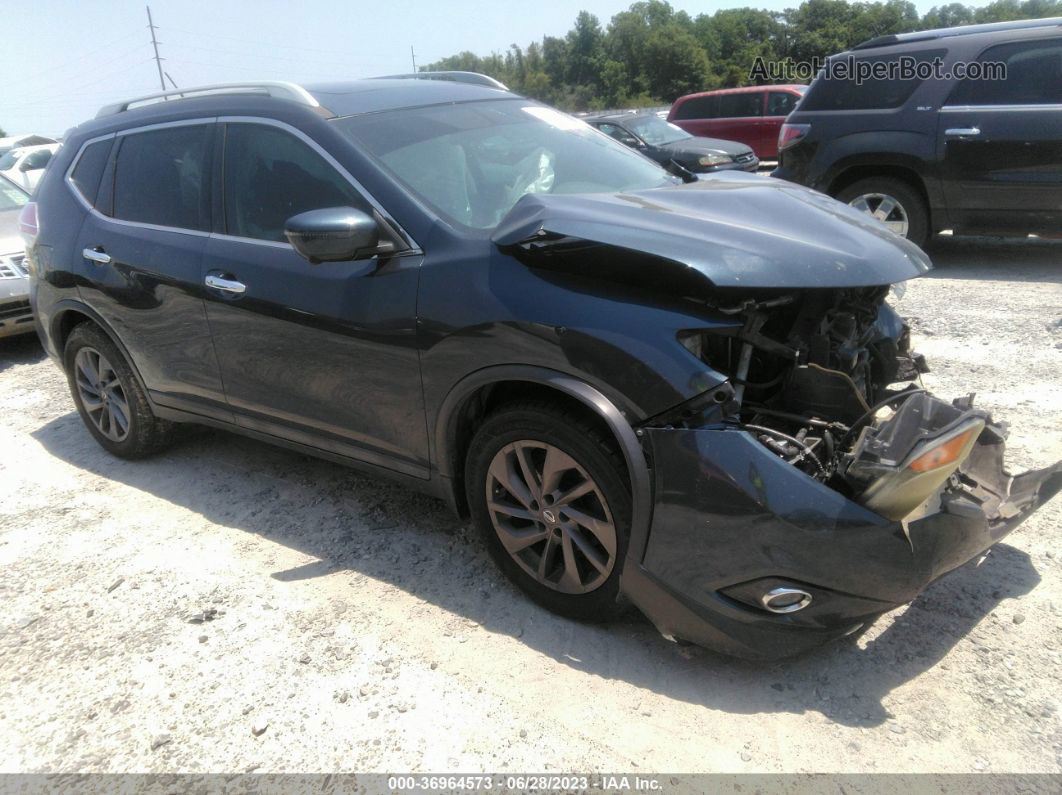 2016 Nissan Rogue Sl Blue vin: 5N1AT2MTXGC849407