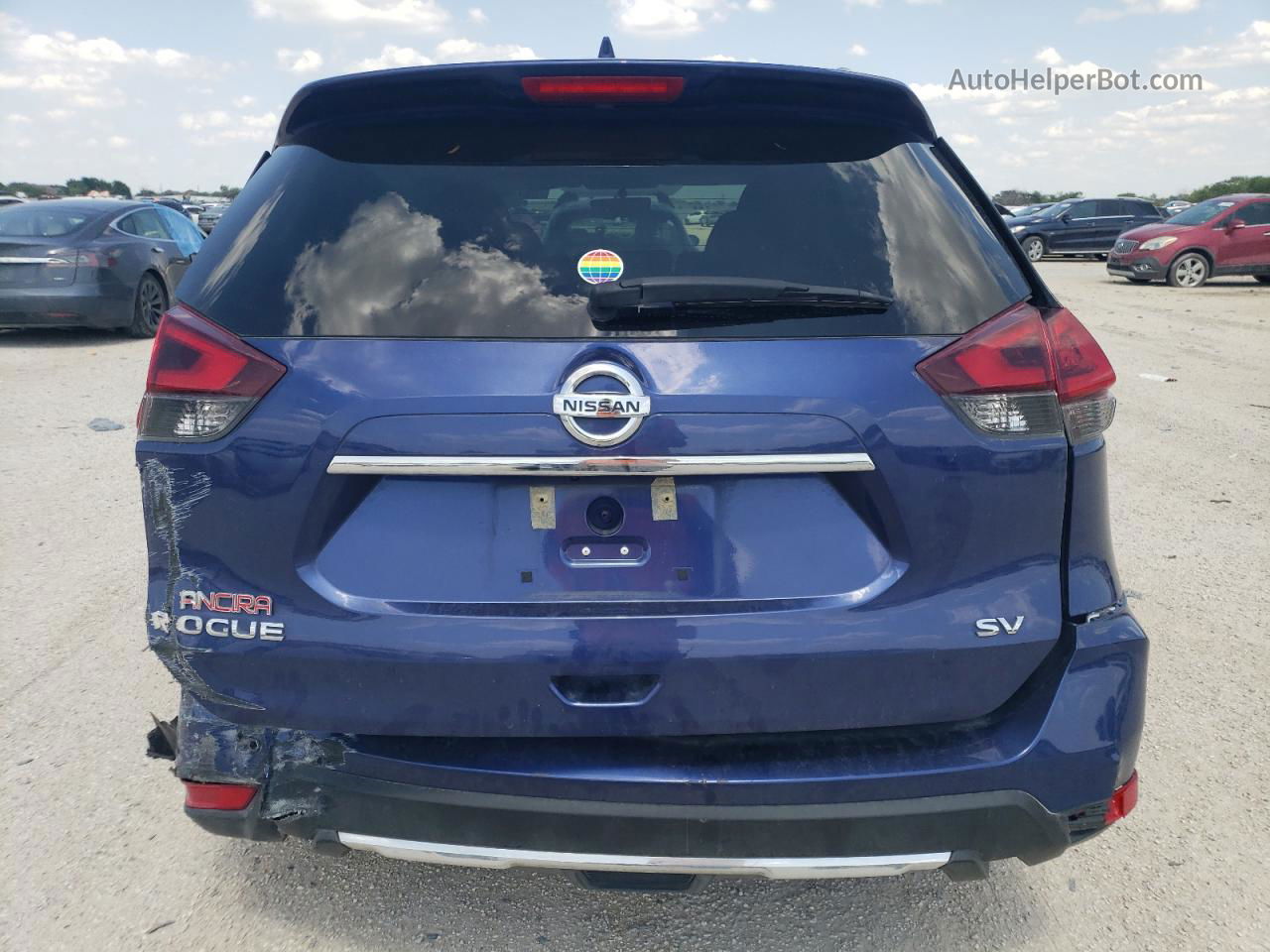 2018 Nissan Rogue S Синий vin: 5N1AT2MTXJC848443