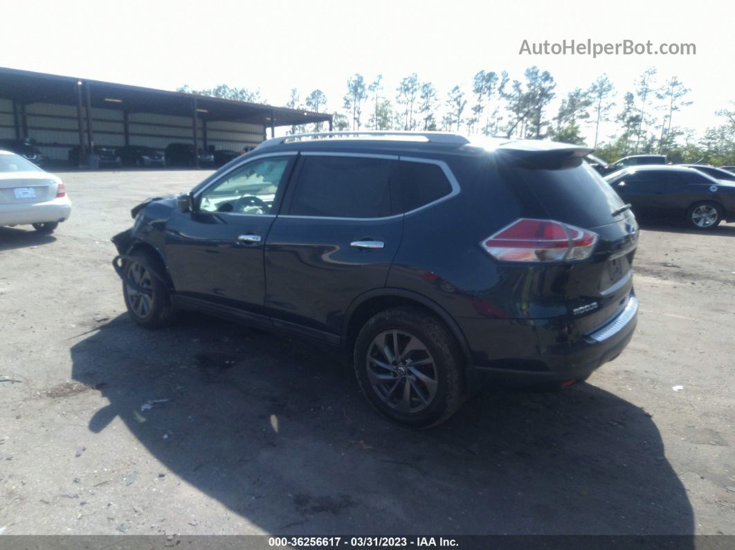 2016 Nissan Rogue Sl Blue vin: 5N1AT2MV0GC766974