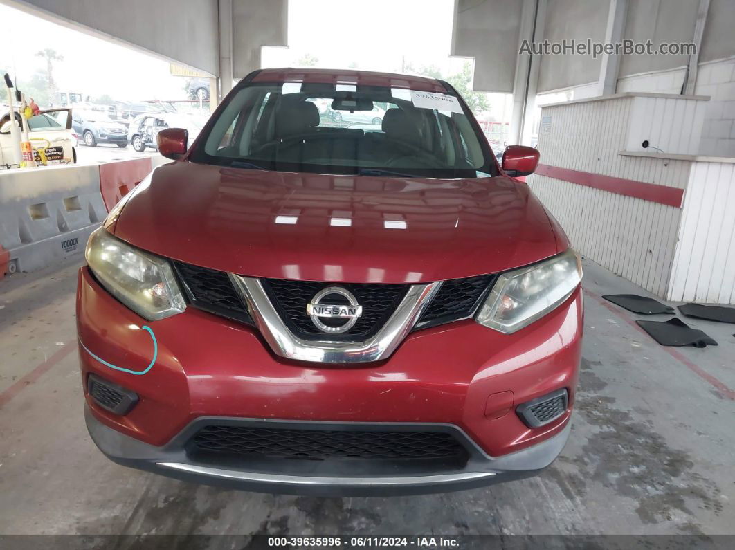 2016 Nissan Rogue S/sl/sv Красный vin: 5N1AT2MV0GC776694