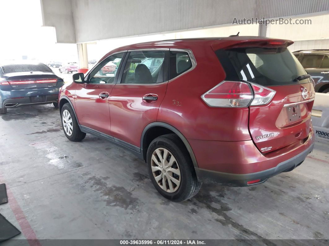 2016 Nissan Rogue S/sl/sv Красный vin: 5N1AT2MV0GC776694