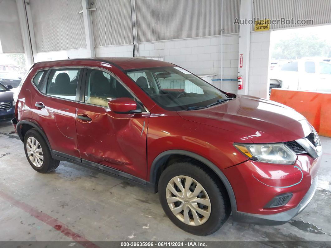 2016 Nissan Rogue S/sl/sv Красный vin: 5N1AT2MV0GC776694