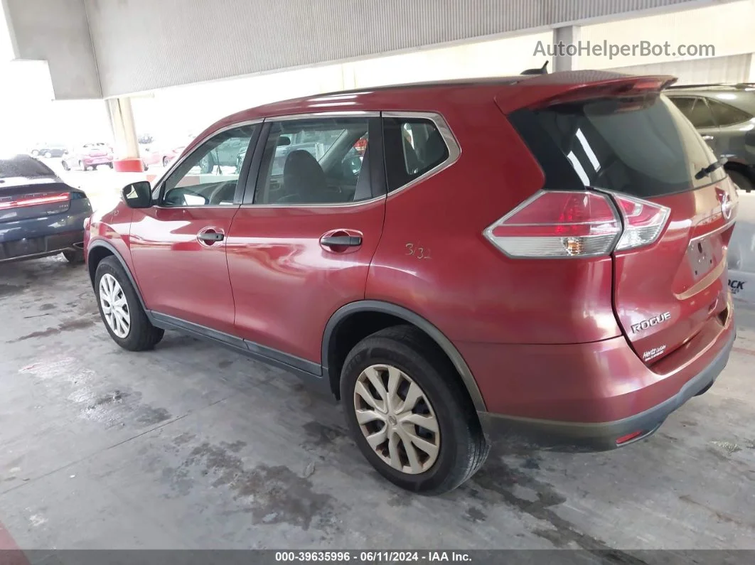 2016 Nissan Rogue S/sl/sv Red vin: 5N1AT2MV0GC776694