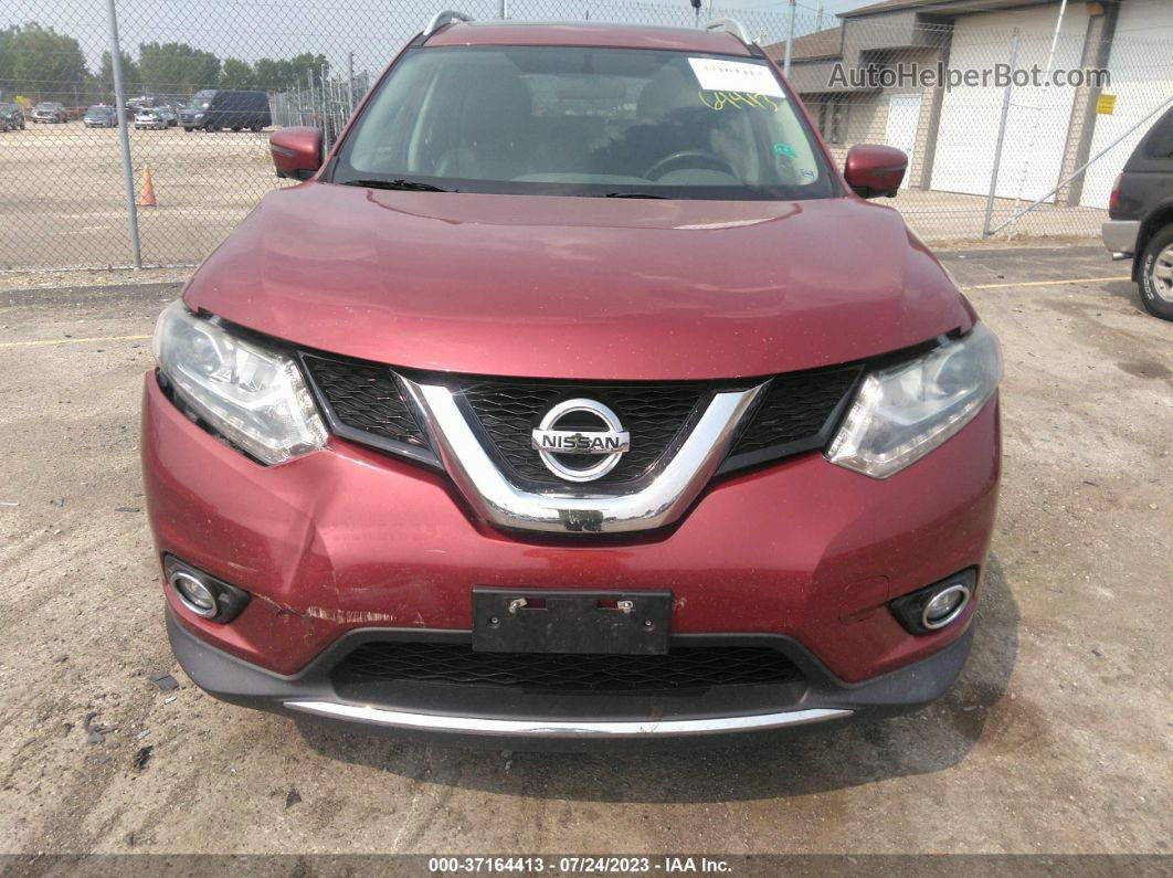 2016 Nissan Rogue Sv/sl/s Бордовый vin: 5N1AT2MV0GC817129