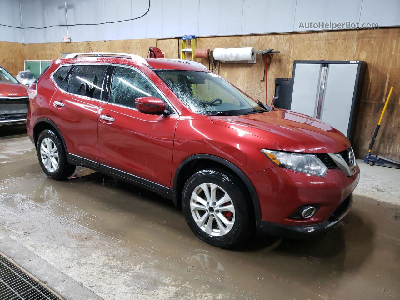 2016 Nissan Rogue S Burgundy vin: 5N1AT2MV0GC898066