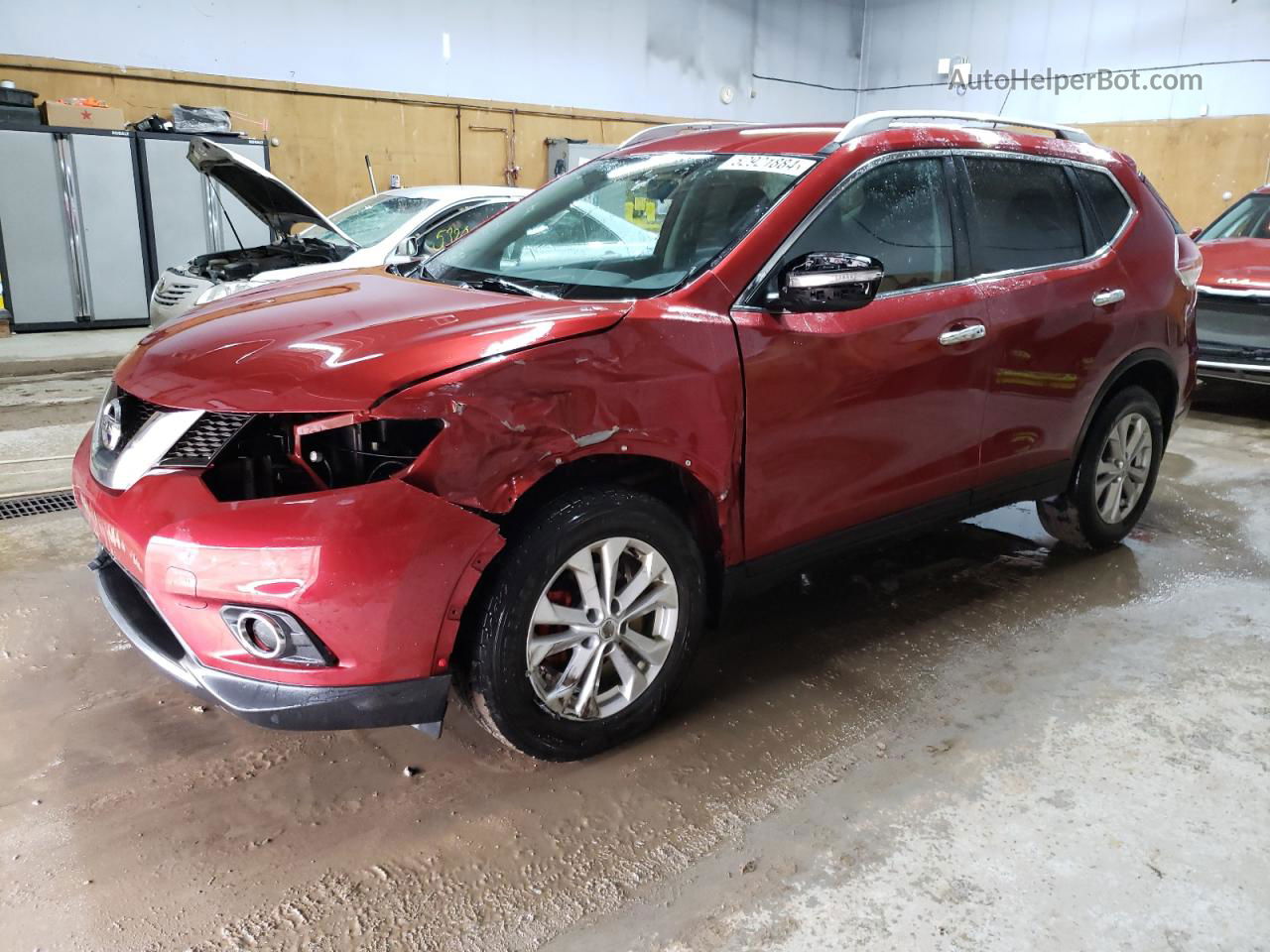 2016 Nissan Rogue S Burgundy vin: 5N1AT2MV0GC898066