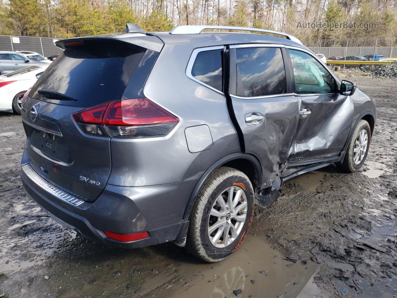 2018 Nissan Rogue S Серый vin: 5N1AT2MV0JC713926