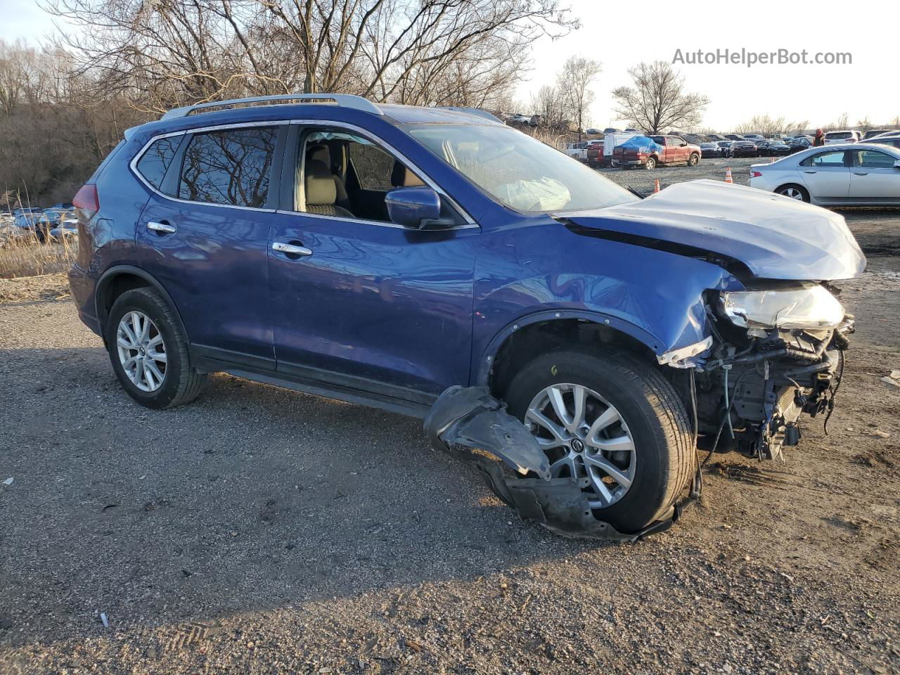 2018 Nissan Rogue S Blue vin: 5N1AT2MV0JC725462