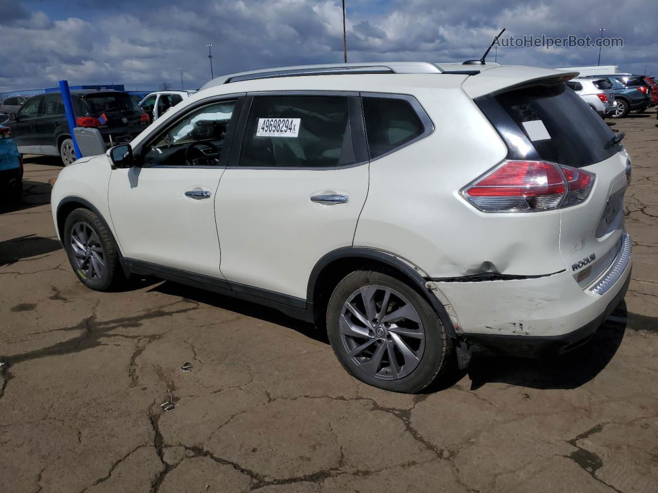 2016 Nissan Rogue S White vin: 5N1AT2MV1GC757460