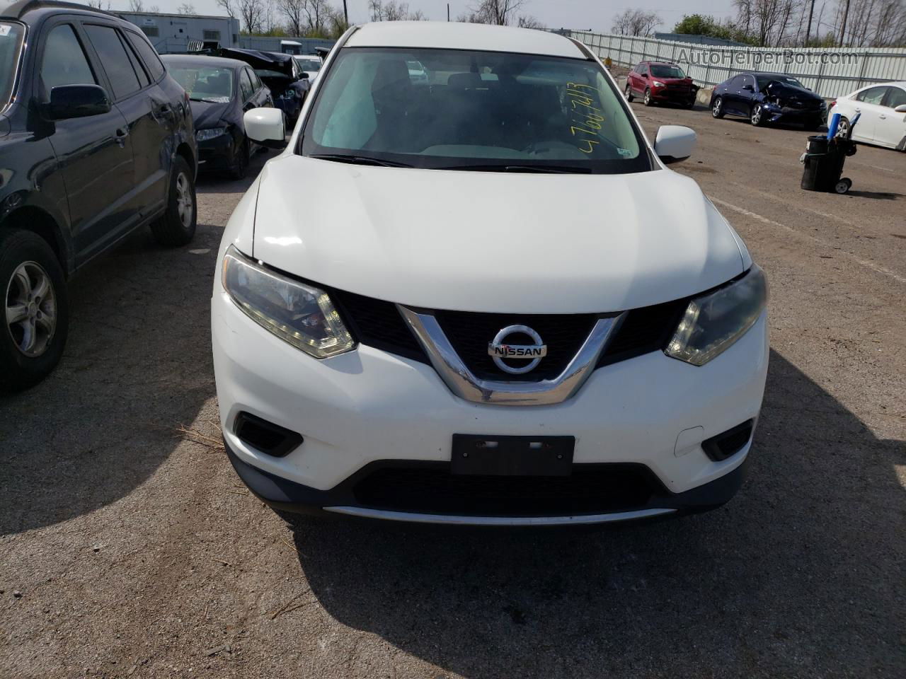 2016 Nissan Rogue S White vin: 5N1AT2MV1GC767633