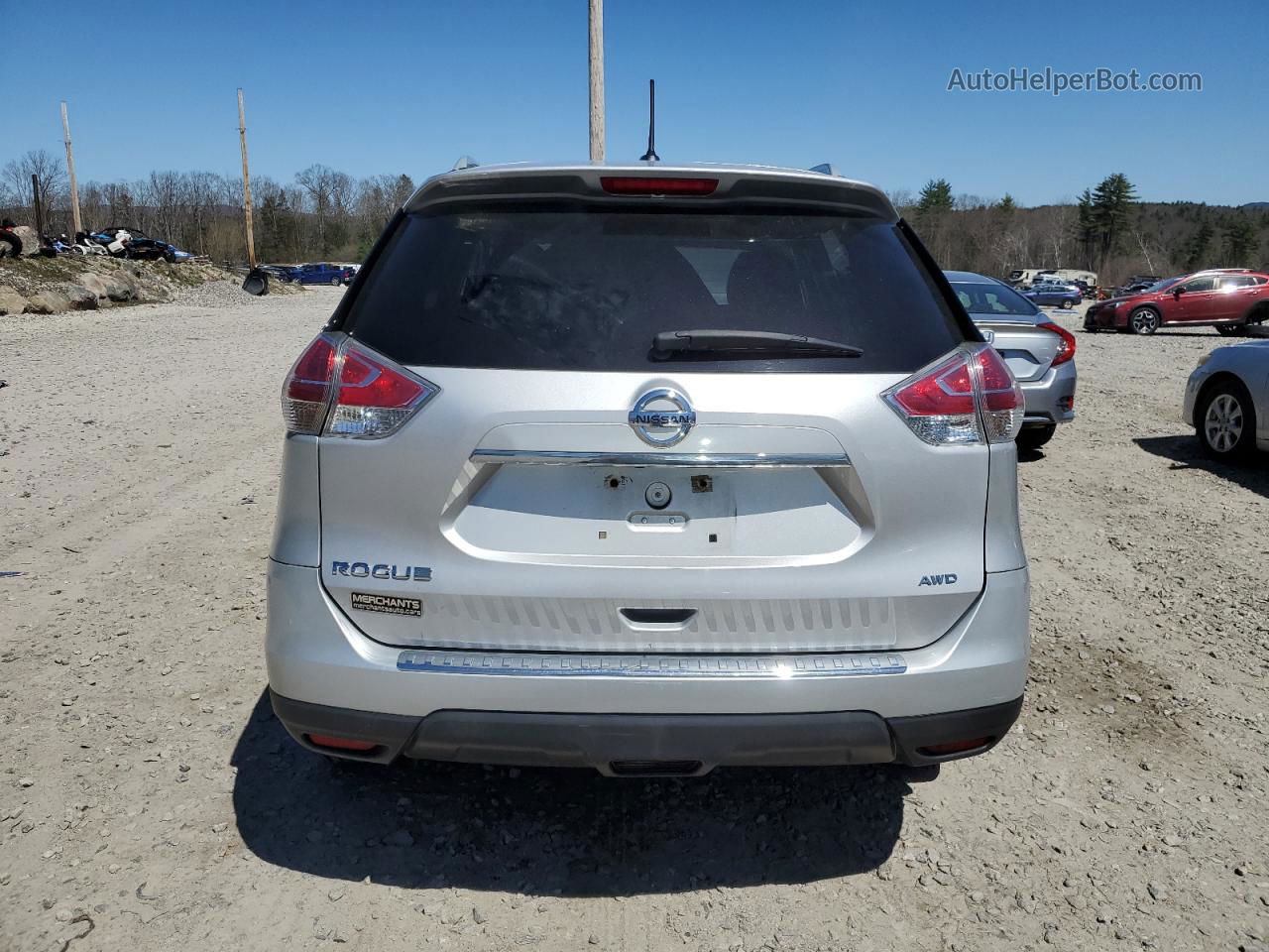 2016 Nissan Rogue S Silver vin: 5N1AT2MV1GC825434