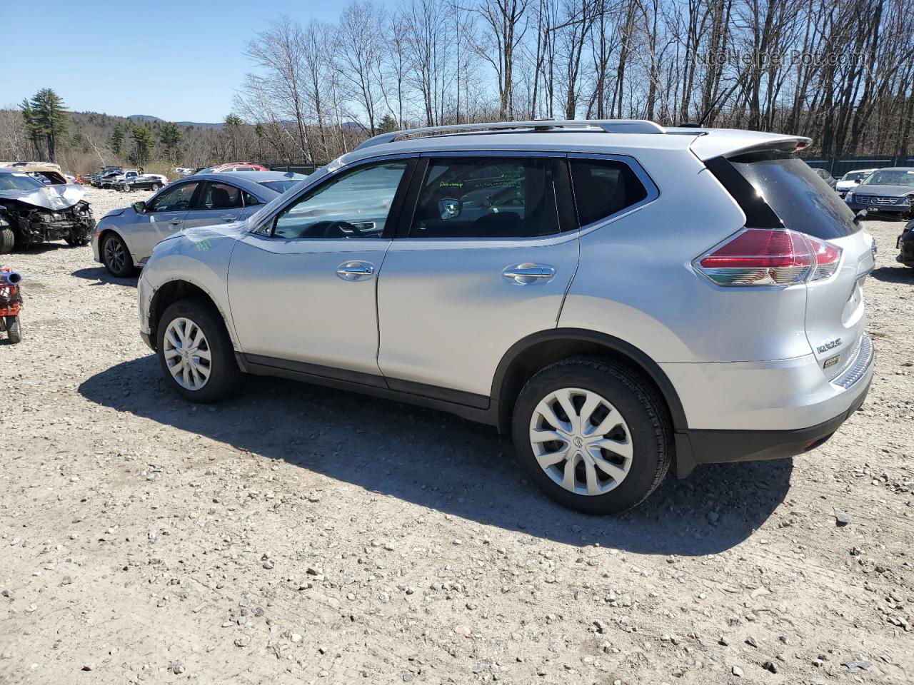 2016 Nissan Rogue S Silver vin: 5N1AT2MV1GC825434