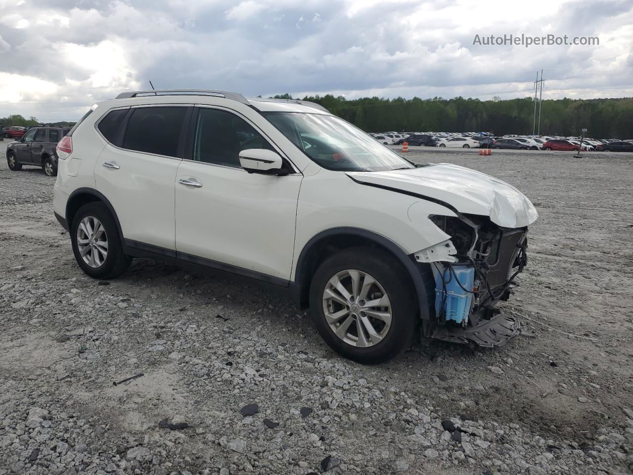 2016 Nissan Rogue S White vin: 5N1AT2MV2GC811476