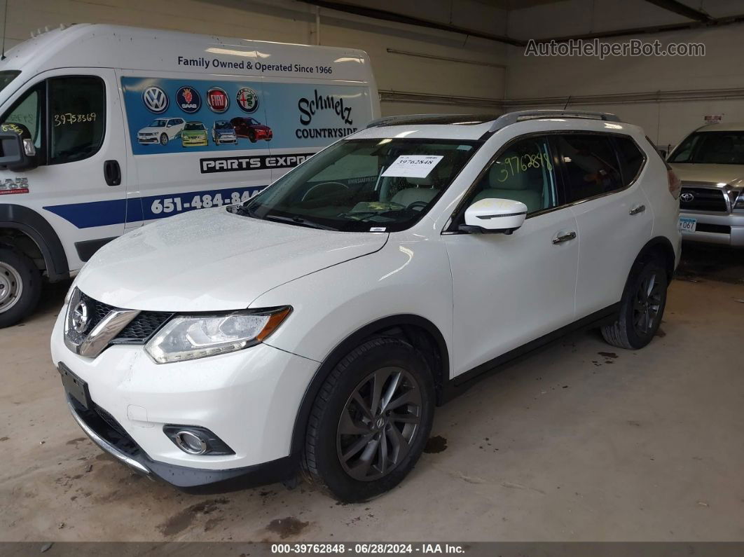 2016 Nissan Rogue Sl White vin: 5N1AT2MV2GC842940