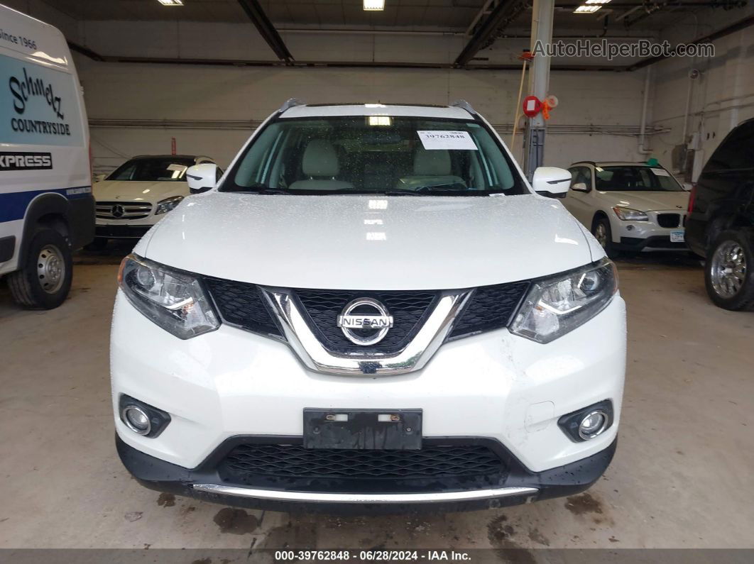 2016 Nissan Rogue Sl White vin: 5N1AT2MV2GC842940